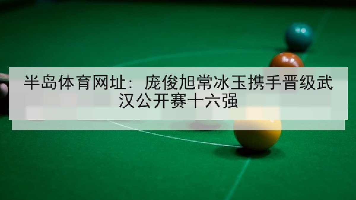 半岛体育网址: 庞俊旭常冰玉携手晋级武汉公开赛十六强